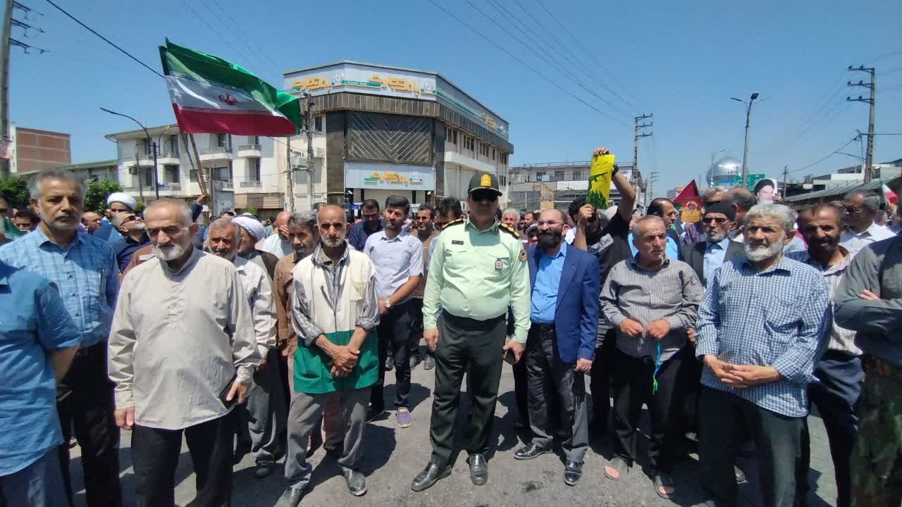 شکوه حضور مازندرانیها در جمعه خشم و نصر/ مردمی که کفنپوش آمدند