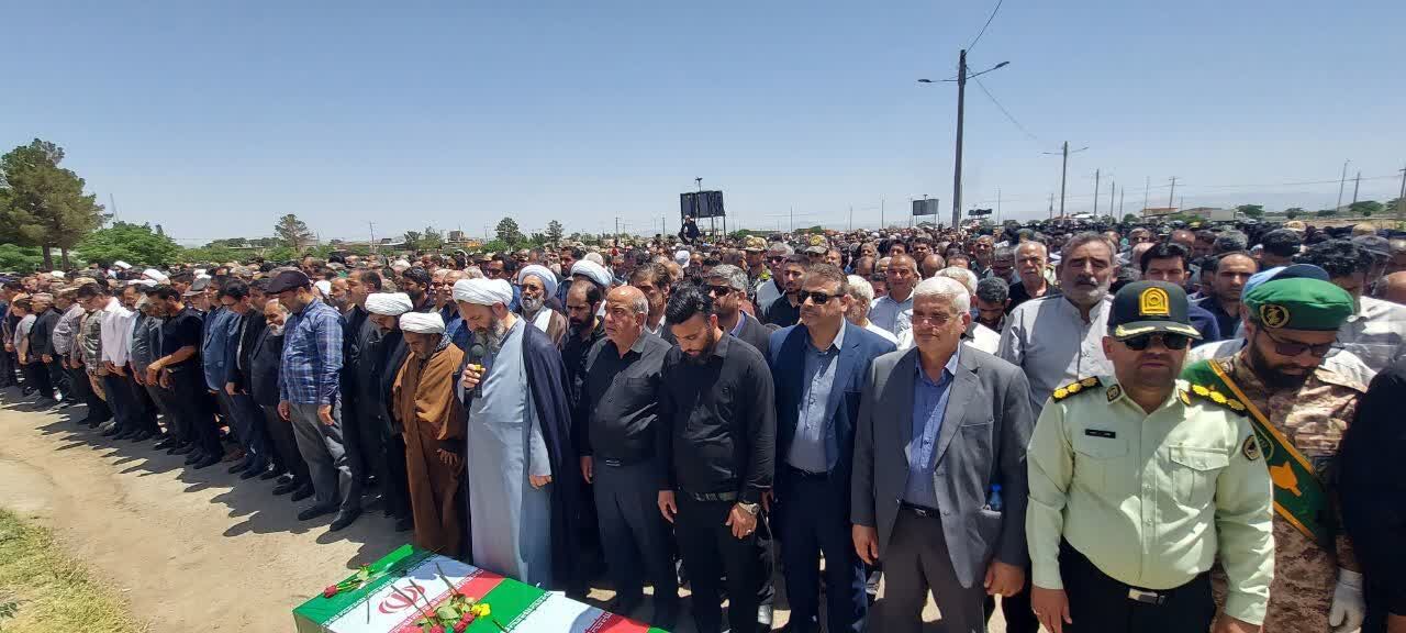 پیکر مطهر شهید «رمضانی» در فردوس تشییع شد