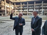 بازدید سید عباس صالحی وزیر فرهنگ و ارشاد اسلامی از ساختمان شیشه‌ای