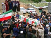 تشییع و خاکسپاری پیکر شهید «حامد ربانی» در خراسان شمالی