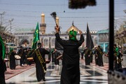موکب‌های عزاداری در بین الحرمین در روز اول محرم الحرام