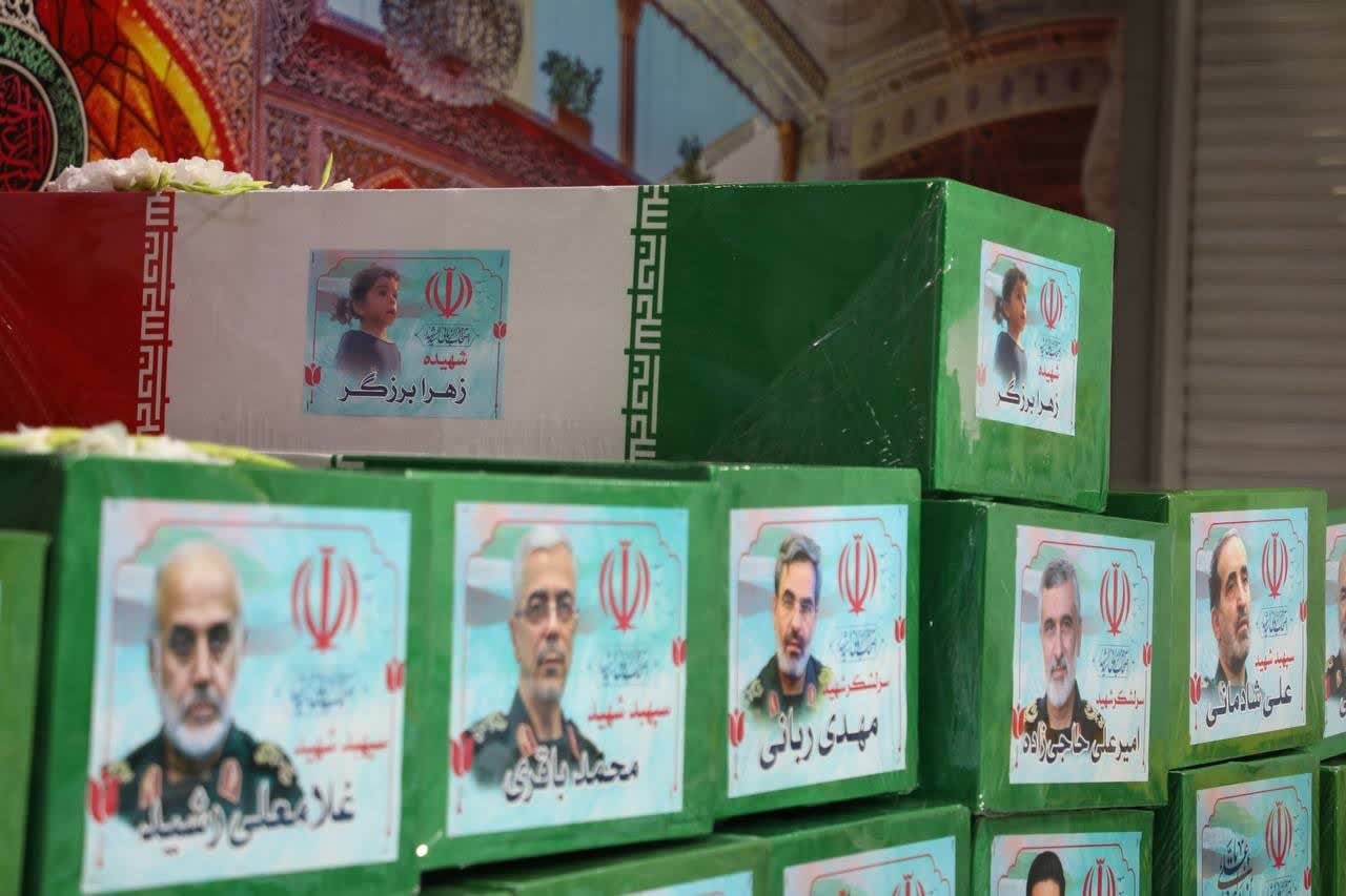 آغاز تشییع پیکر شهدای تجاوز رژیم صهیونیستی به ایران