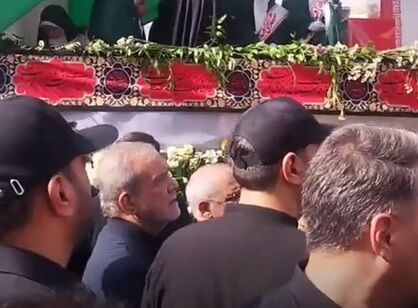 حضور رئیس‌جمهور در تشییع پیکر مطهر شهدای دفاع مقدس