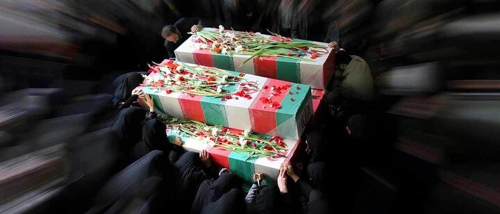 اعلام برنامه مراسم خاکسپاری سرداران شهید باقری، حاجی‌زاده، ربانی و محقق