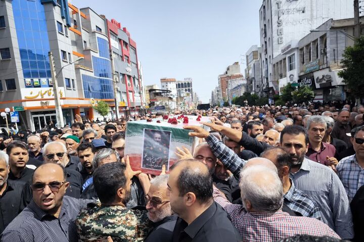 حماسه بهشهری‌ها در وداع با شهید اقتدار