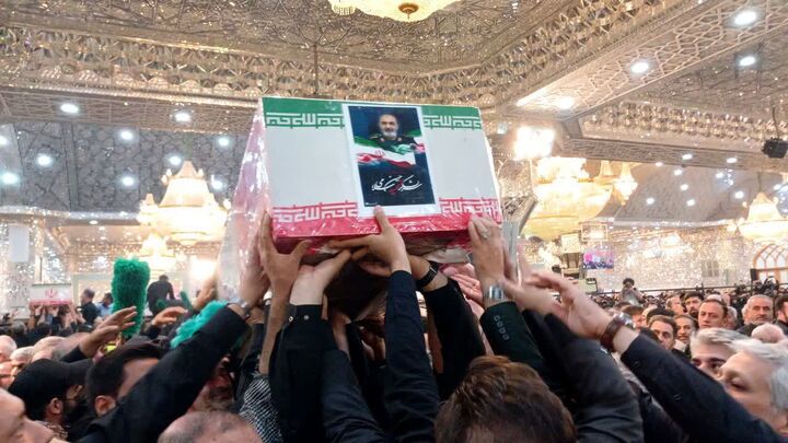 پیکر مطهر شهیدان سلامی و شانه‌ئی در حرم حضرت عبدالعظیم حسنی آرام گرفت