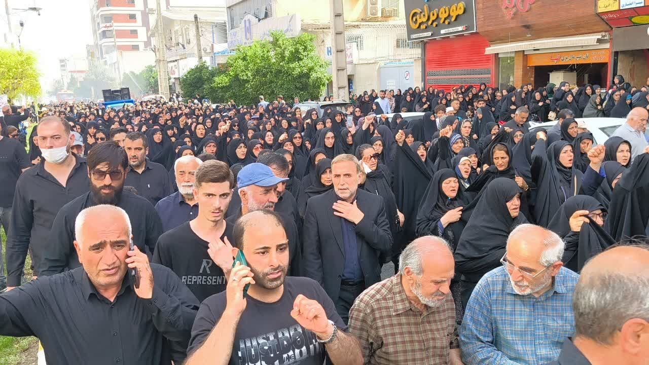 حماسه بهشهریها در وداع با شهید اقتدار