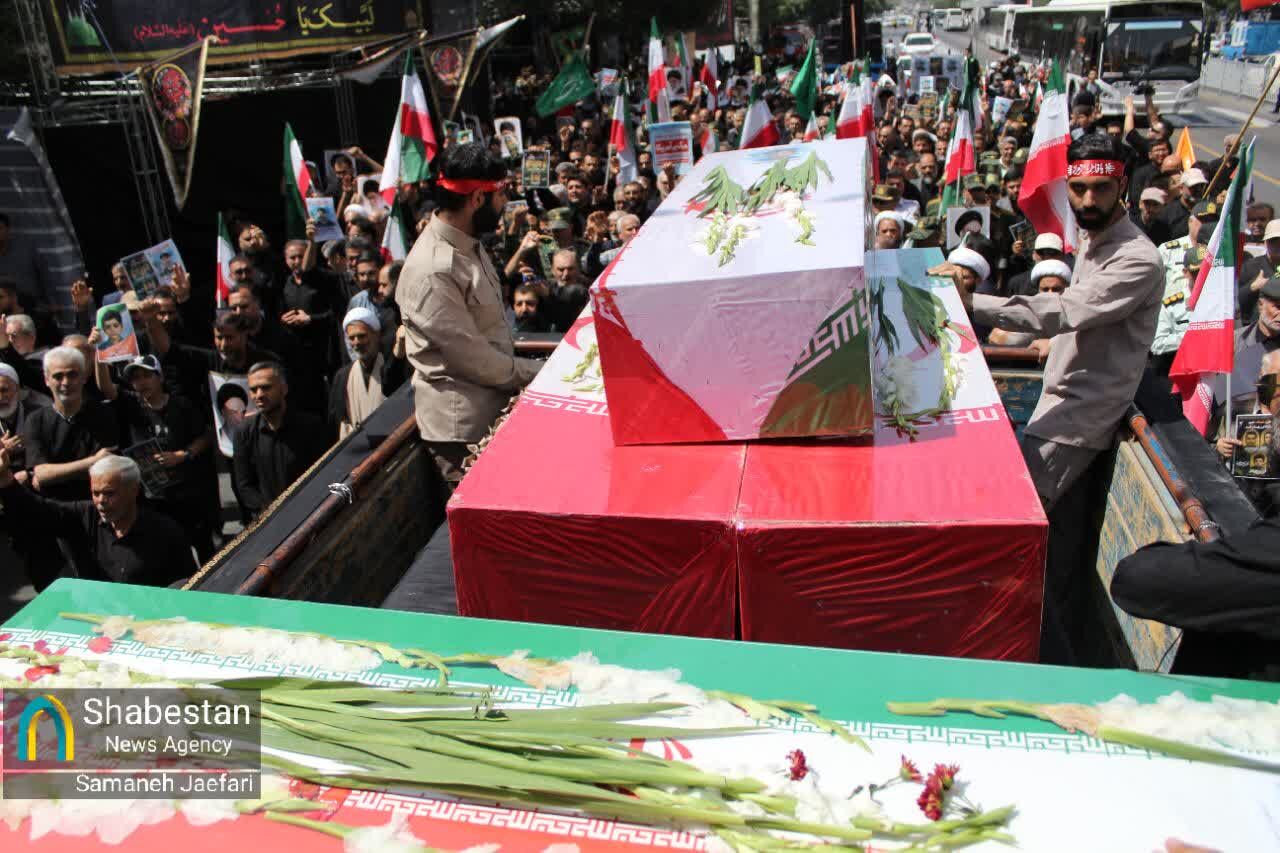 تشییع باشکوه چهار شهید اقتدار در شهر شهادت