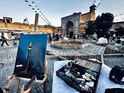 تصویر ایستادگی در قاب هنر؛ گردهمایی هنری علیه جنایات صهیونیست‌ها