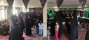 بانوان مسجدی در عزای دردانه امام حسین(ع) سوگواری کردند
