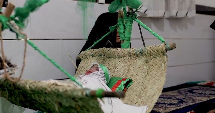 گهواره‌بندی؛ آیینی به یاد علی اصغر اباعبدالله(ع) در جنوب کرمان