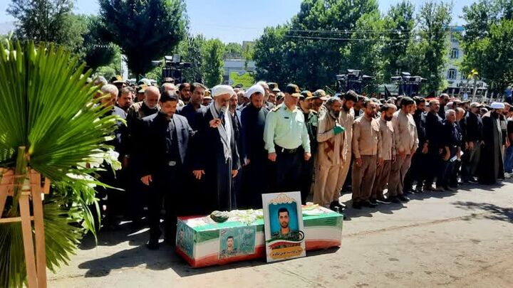 ملایر در سوگ شهید غیاثوند؛ وداع باشکوه با سرباز وطن