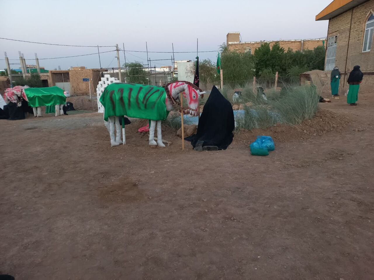 نمایشگاه بازسازی واقعه کربلا در روستای خمارباغی دایر شد