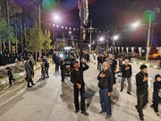 مراسم عزاداری شب هشتم محرم در شهر آبیز