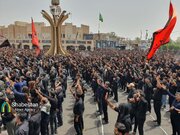 عَلَم بر دوش وفاداران؛ دیار علمدار انقلاب لبیک‌گوی علمدار کربلا