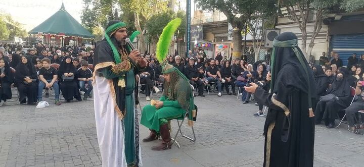 آیین شبیه خوانی حضرت ابوالفضل العباس(ع) در اراک برگزار شد