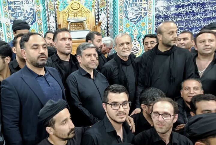 حضور رئیس‌جمهور در آئین شام غریبان مسجد اوچدکان اردبیل