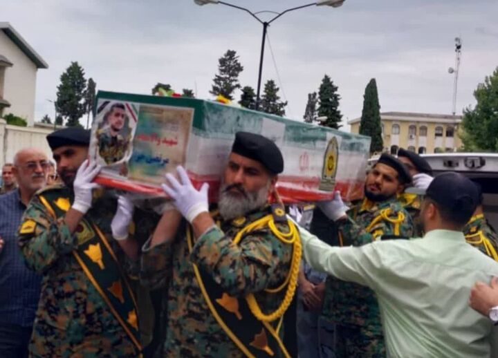 پیکر شهید مرتضی خزایی‌پول در نوشهر تشییع شد