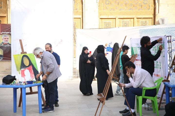 «پویش ۲۰۴۰» در فارس؛ روایت هنری مقاومت در آستان سیدعلاءالدین حسین (ع)