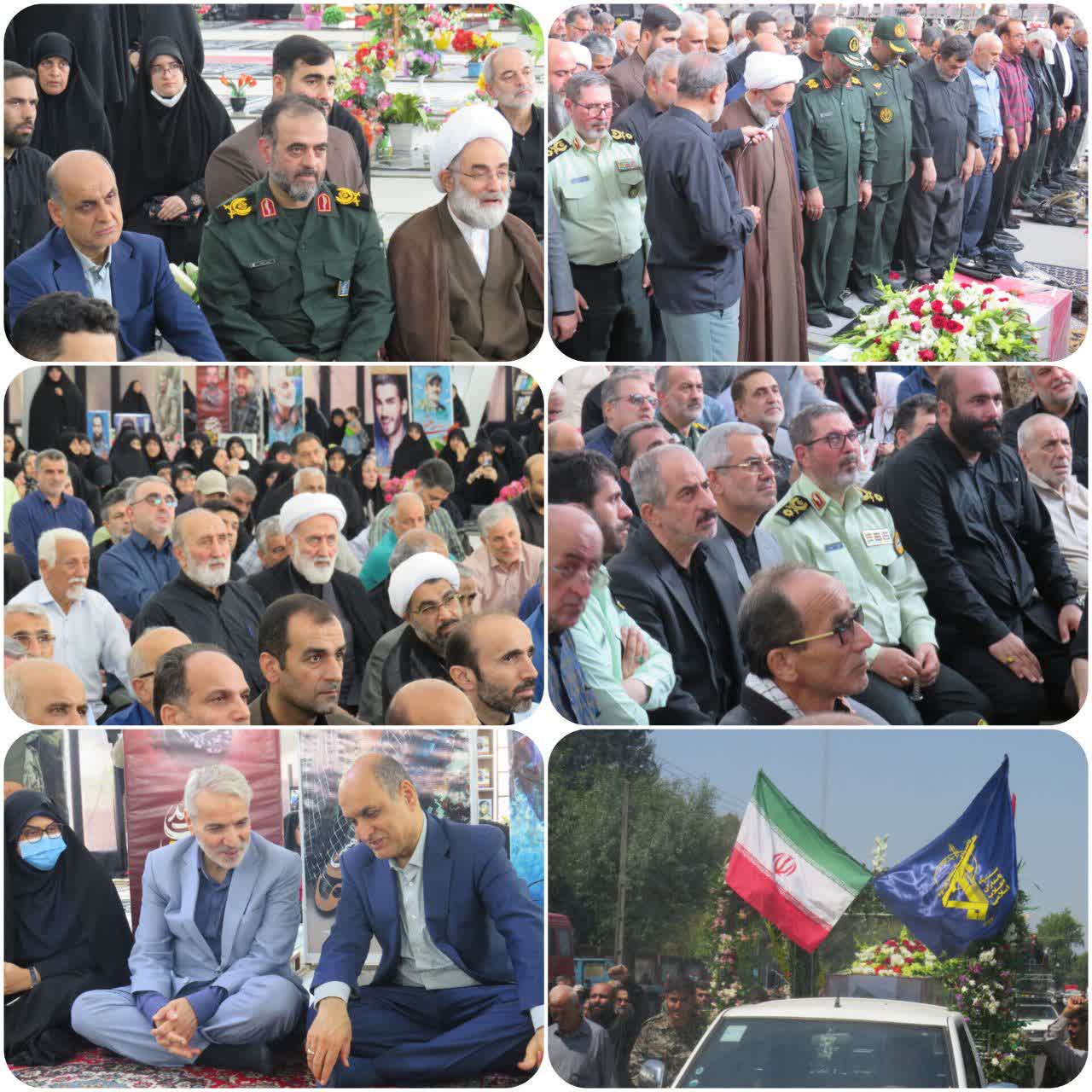 تشییع پیکر پاک پیر جبهه‌های جنگ حاج حسن جوشن در رشت + فیلم