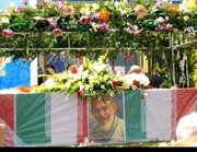 تشییع پیکر پاک پیر جبهه‌های جنگ حاج حسن جوشن در رشت + فیلم