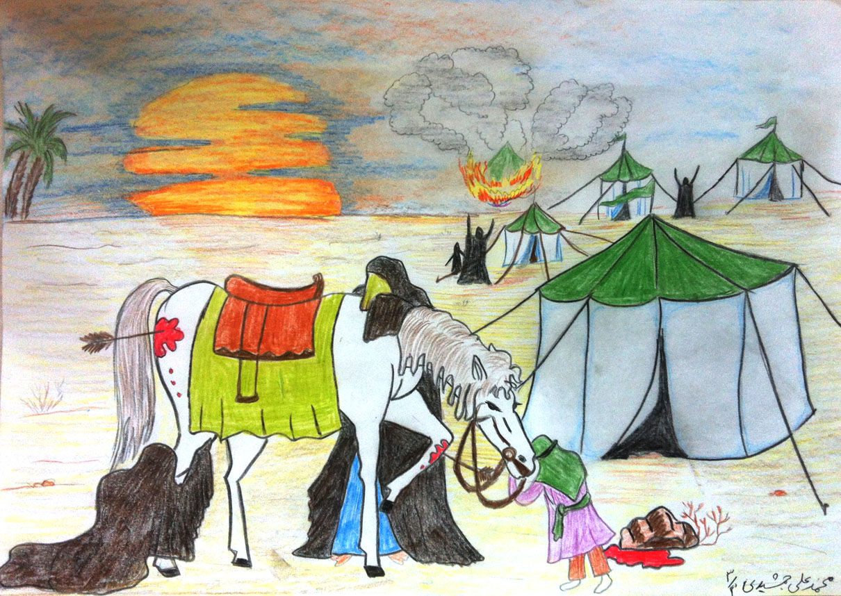 روایت کربلا با مدادرنگی؛ وقتی عاشورا از پنجره چشم کودکان دیده میشود