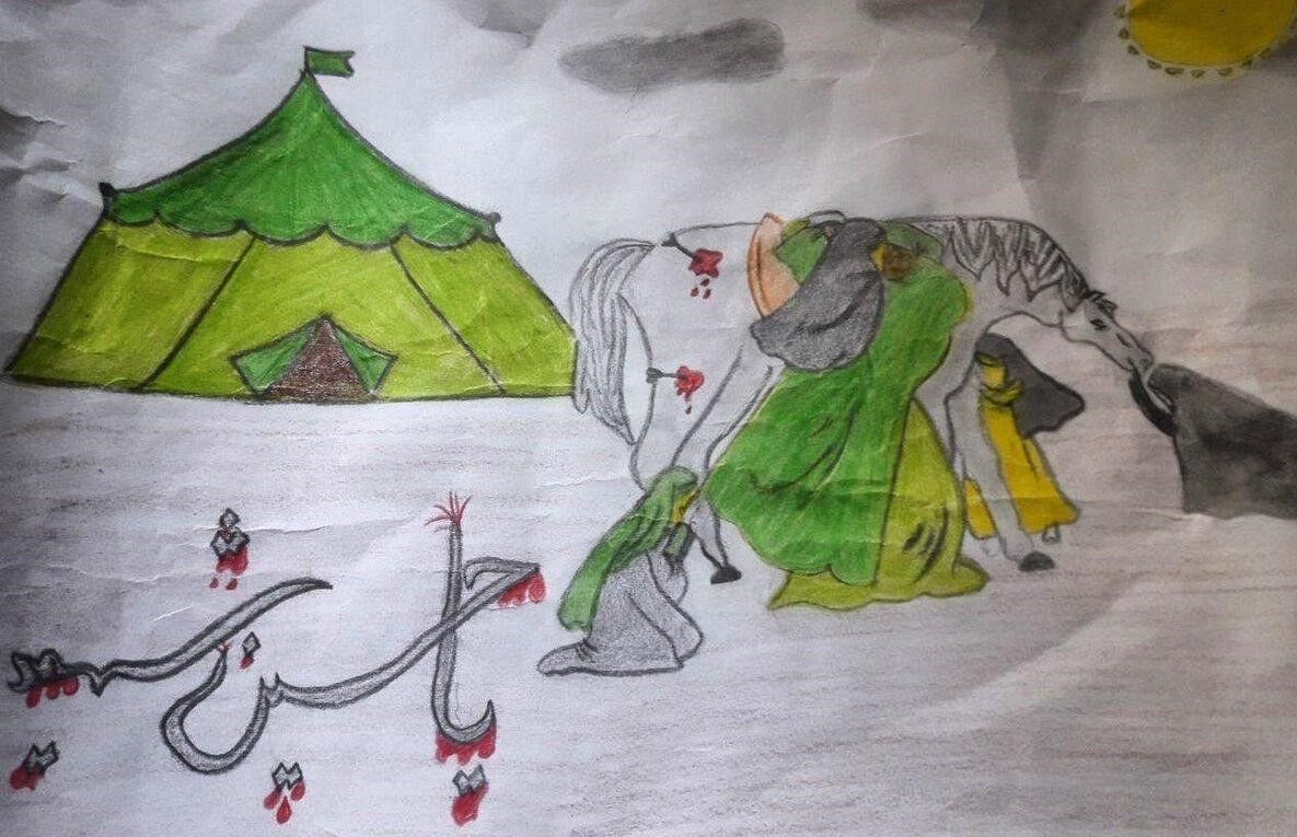 روایت کربلا با مدادرنگی؛ وقتی عاشورا از پنجره چشم کودکان دیده میشود