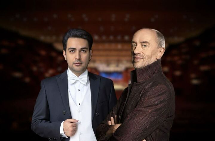 رضا فکری در کنار رهبر نامدار فرانسوی روی صحنه می‌رود