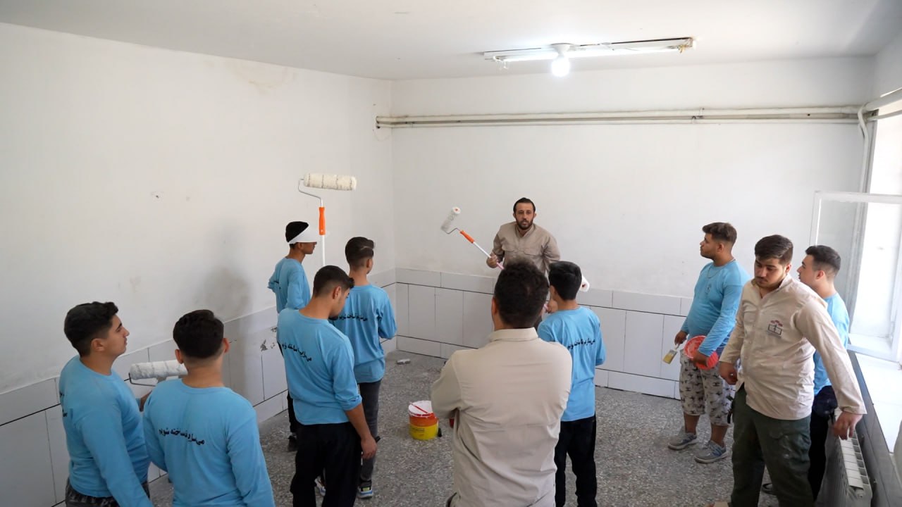 شاداب‌سازی دو مدرسه در شهرستان خان میرزای روستای مرادان استان سیستان و بلوچستان