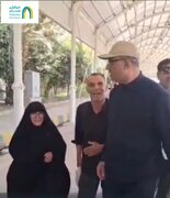 گفتگوی استاندار کرمانشاه با زائران اربعین حسینی در مرز خسروی