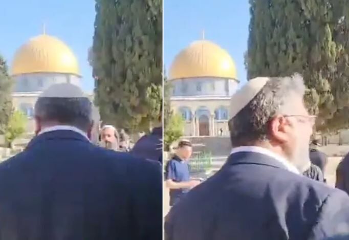 حمله بن گویر و ده‌ها شهرک نشین صبح امروز به مسجدالاقصی