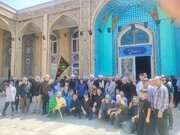 بدرقه خادمان موکب مسجد جامع خاتم الانبیا(ص) و آماده‌سازی موکب در سامرا