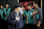 دیدار کاروان پیاده روی حرم علی بن موسی الرضا(ع) با امام جمعه
