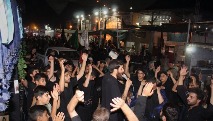 مراسم چهارپایه خوانی در مشایه نجف کربلا عمود ۹۷۴