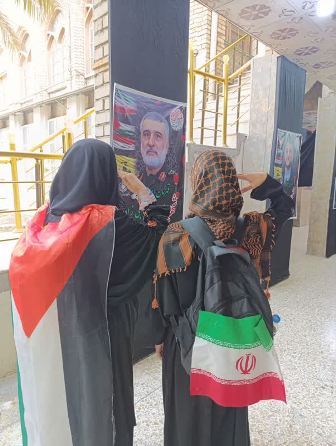 موکب مسجد جامع براثا در کاظمین با تصاویر شهدای مقاومت متبرک شد