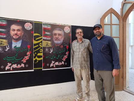 موکب مسجد جامع براثا در کاظمین با تصاویر شهدای مقاومت متبرک شد