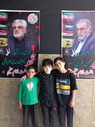 موکب مسجد جامع براثا در کاظمین با تصاویر شهدای مقاومت متبرک شد