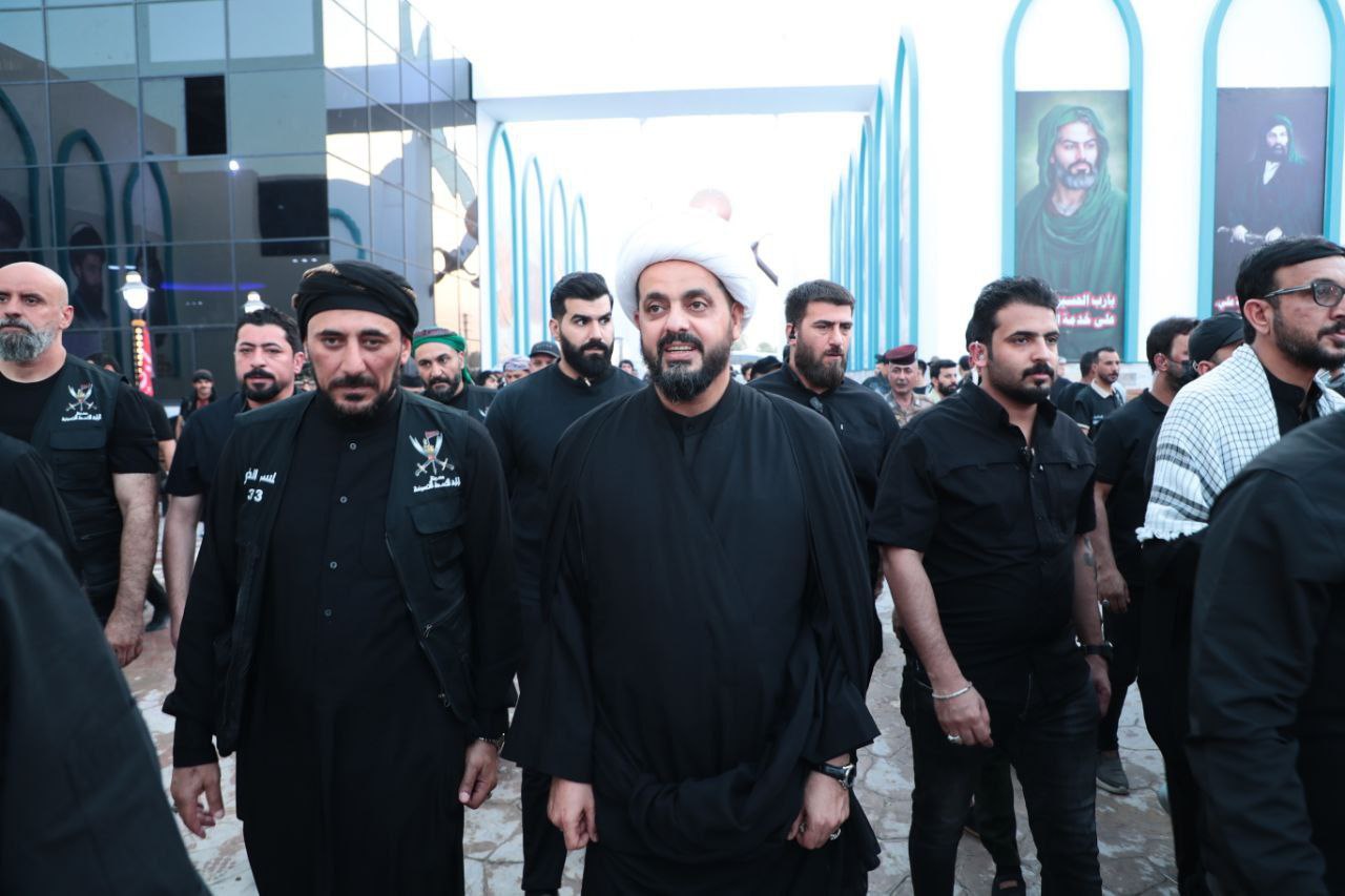 بازدید میدانی شیخ قیس خزعلی از مواکب اربعین حسینی در نجف اشرف