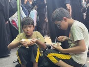 حال خوب کودکان در خادمی موکبی در نجف + فیلم