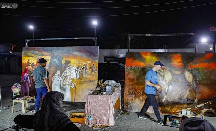 هنرهای زیبا، زائران اربعین حسینی را تا کربلا همراهی می‌کنند