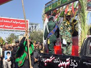 بدرقه‌ای به رنگ اشک و عشق/ سنگ تمام مردم بیرجند در مراسم تشییع پیکر شهید نوفرستی