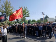 خیل عظیم جاماندگان اربعین در سنندج به یاد زائران کربلا به راه افتادند