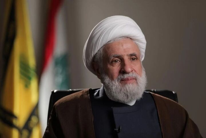 قدردانی شیخ نعیم قاسم از حمایت ایران از مقاومت در دیدار با لاریجانی