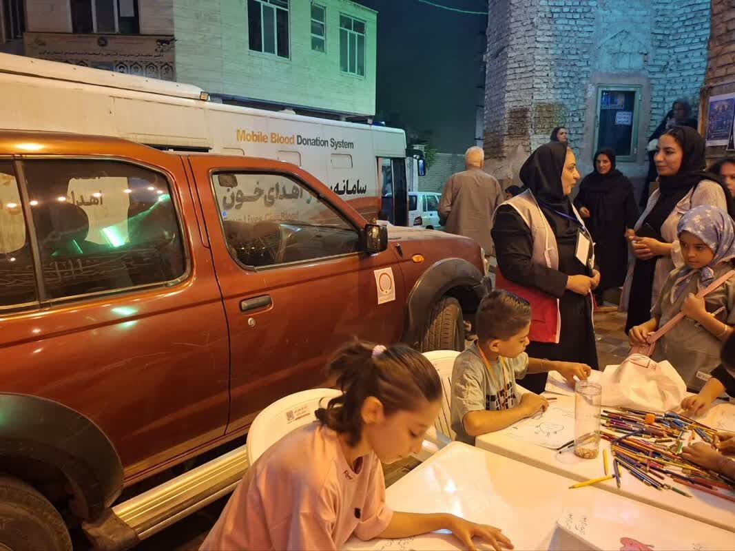 استقرار سامانه سیار اهدای خون در اراک همزمان با شب اربعین حسینی