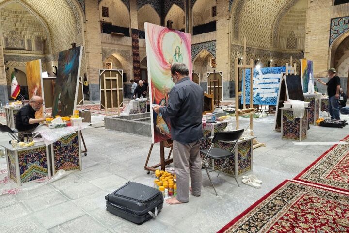 روضه هنر عاشورایی با خلق ۳۰ اثر با الهام از عاشورا و اربعین