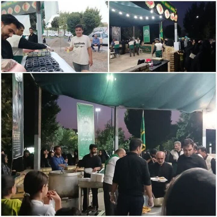 برپایی موکب چایخانه امام رضا(ع) در سنقروکلیایی با خدمات فرهنگی و اطعام هزار زائر