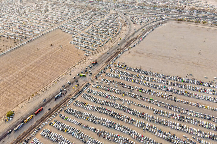 ۹۲ درصد پارکینگ‌های اربعین و پارکینگ‌های خصوصی مهران خالی شد