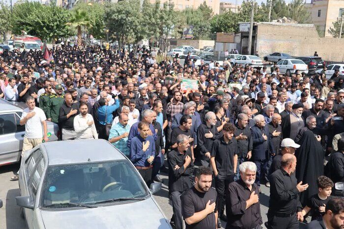 پیکر مطهر شهید اسماعیل پاشایی از شهدای جنگ ۱۲ روزه در تهران تشییع شد