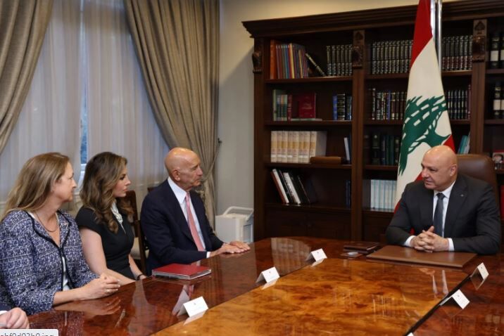 دیدار فرستاده آمریکا با رئیس جمهوری لبنان: دولت لبنان گام اول را برداشت