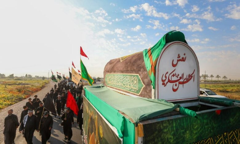 حضور هزاران زائر سوگوار به مناسبت سالروز شهادت امام حسن عسکری(ع) در سامرا